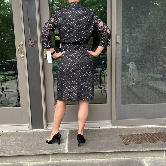 Joseph Ribkoff Black Lace Midi Dress - Picture 3 of 16